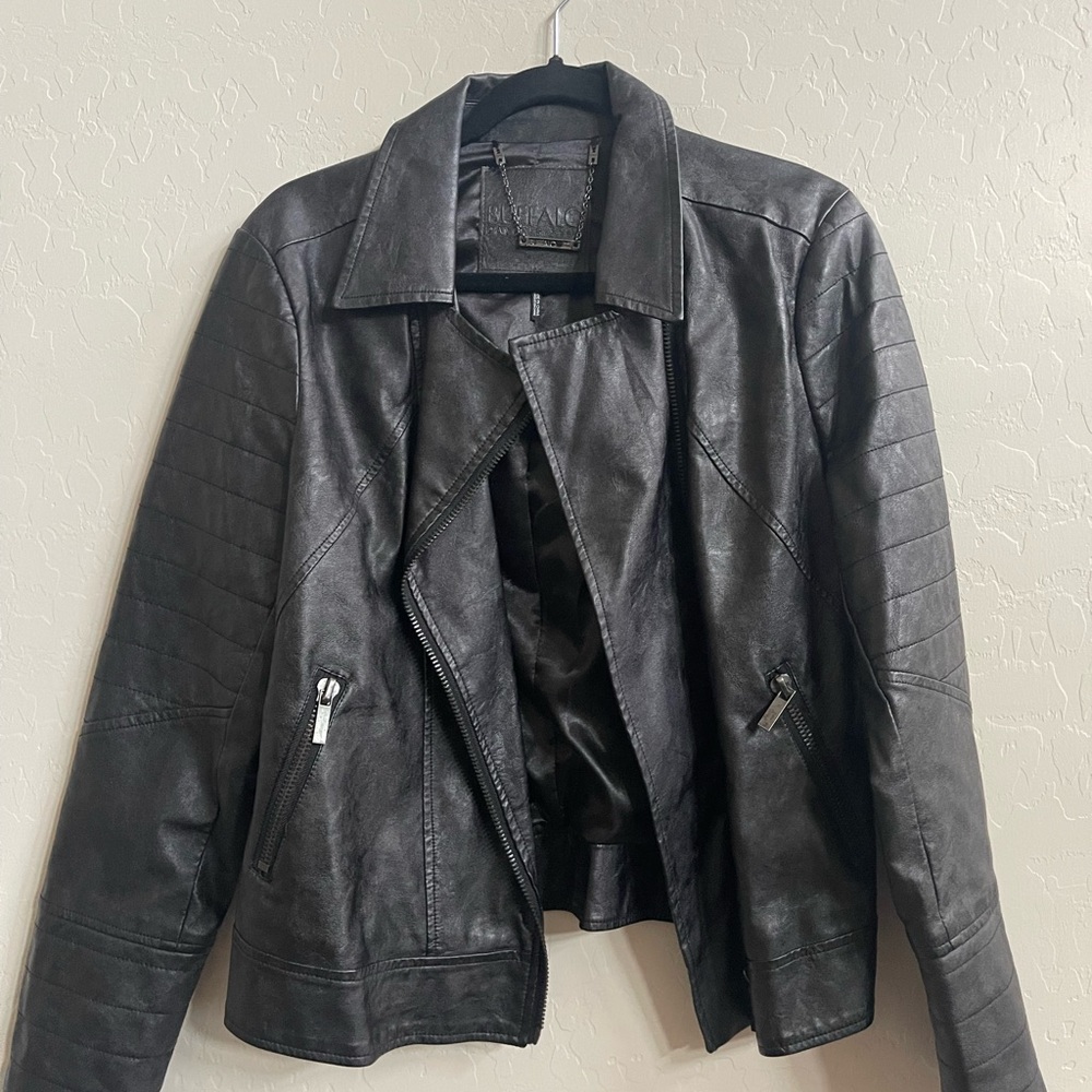 Buffalo David Bitton Black Leather Jacket